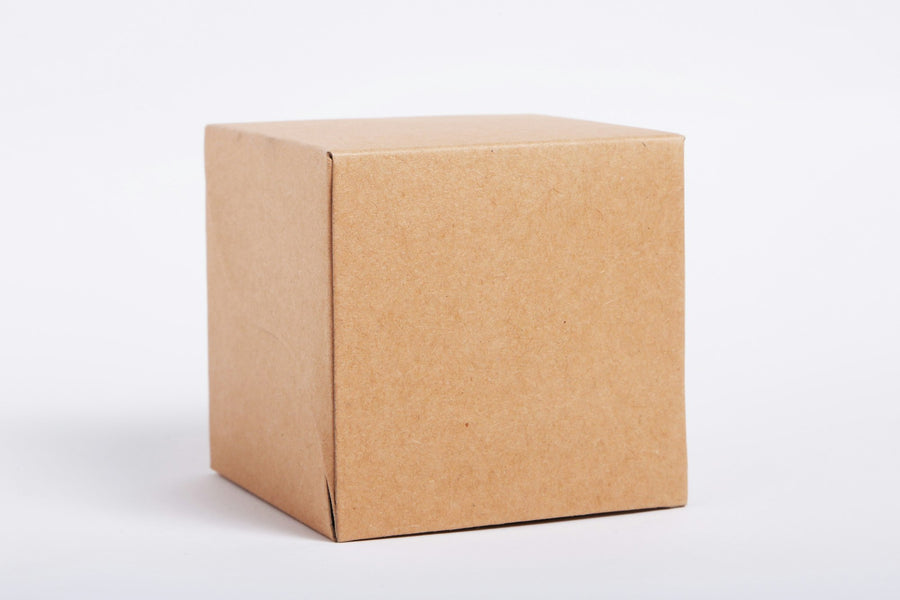 Brown cardboard shipping box for artwork