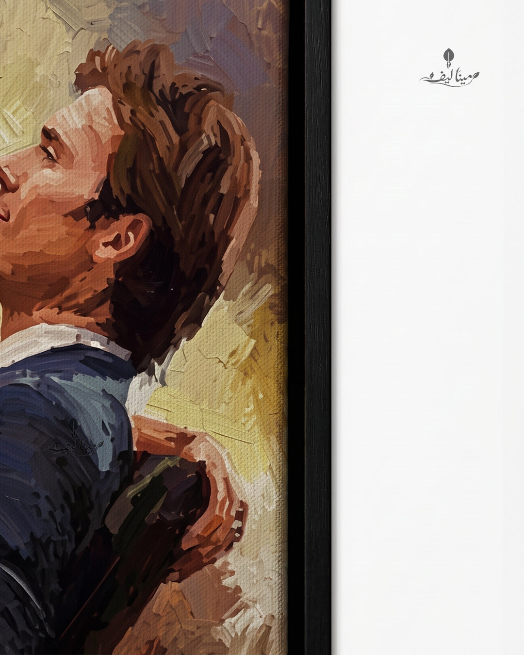 Romantic Couple Dance Hold Textured Oil Paint Wall Art Canvas