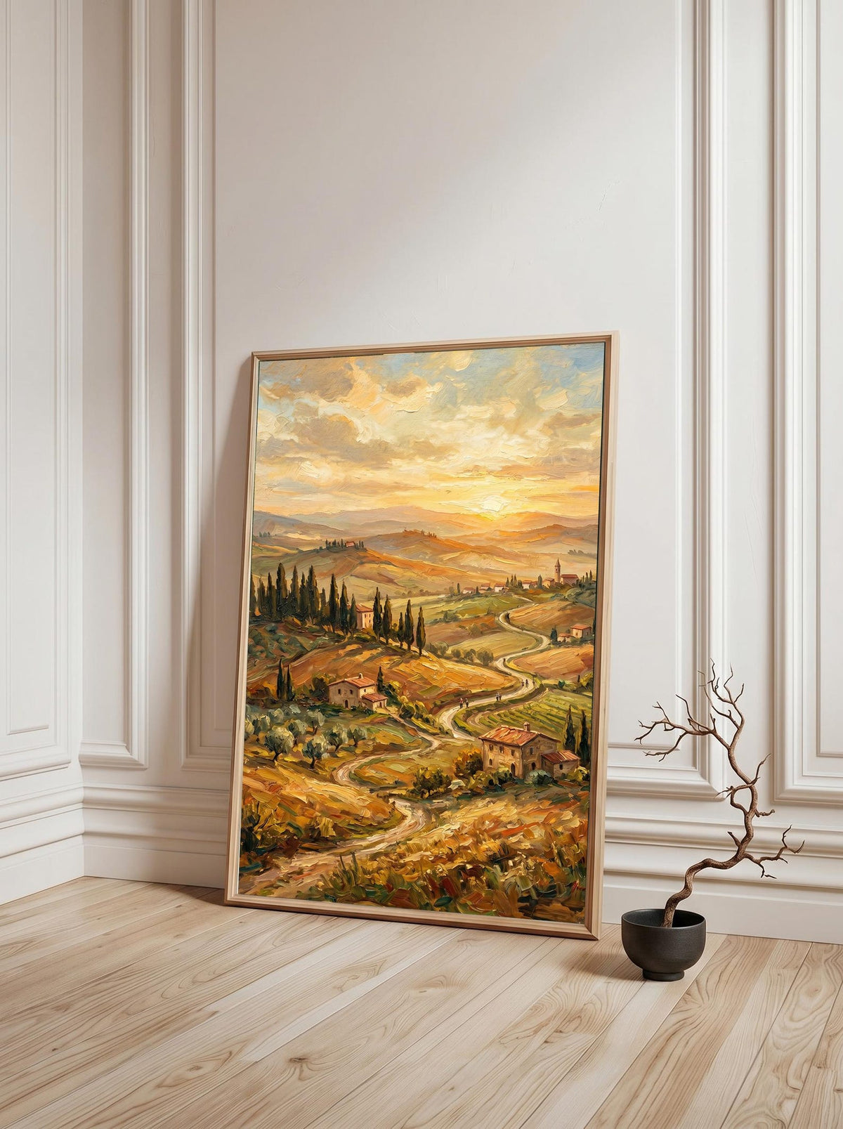 Tuscan Italian Countryside Oil Paint Style Wall Art