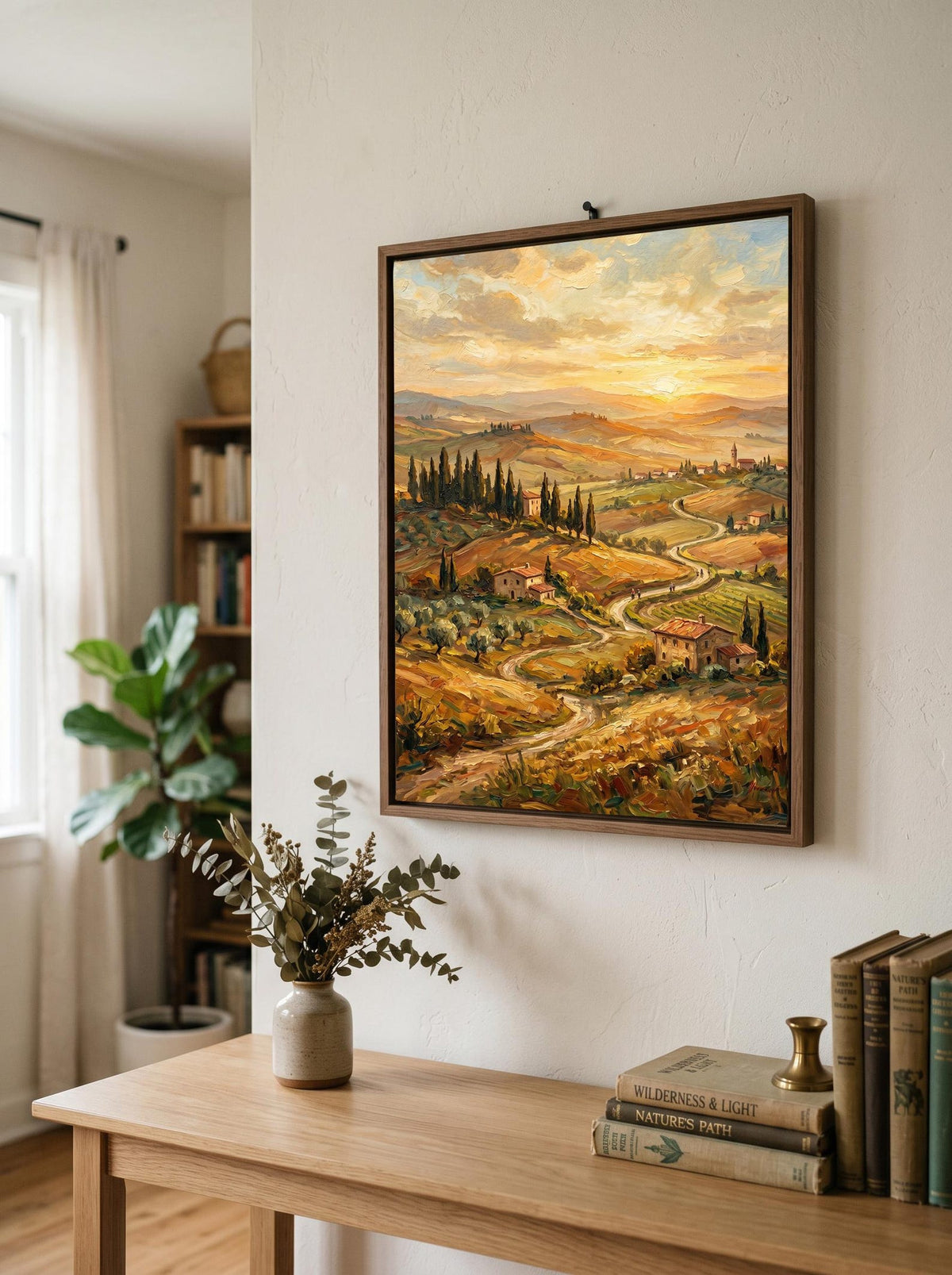 Tuscan Italian Countryside Oil Paint Style Wall Art